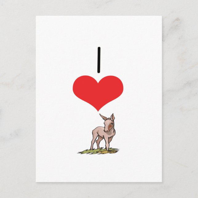 I Herz (Liebe) Postkarte (Vorderseite)