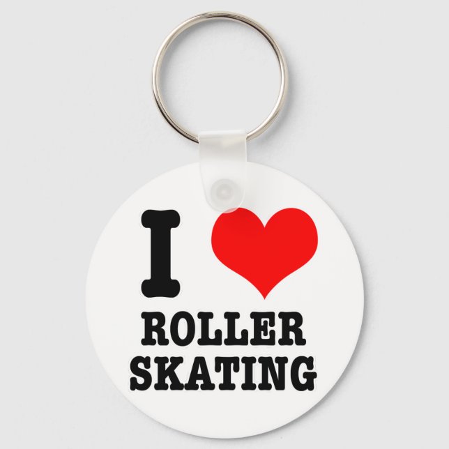 I HERZ (LIEBE) ROLLER SKATEN SCHLÜSSELANHÄNGER (Vorderseite)