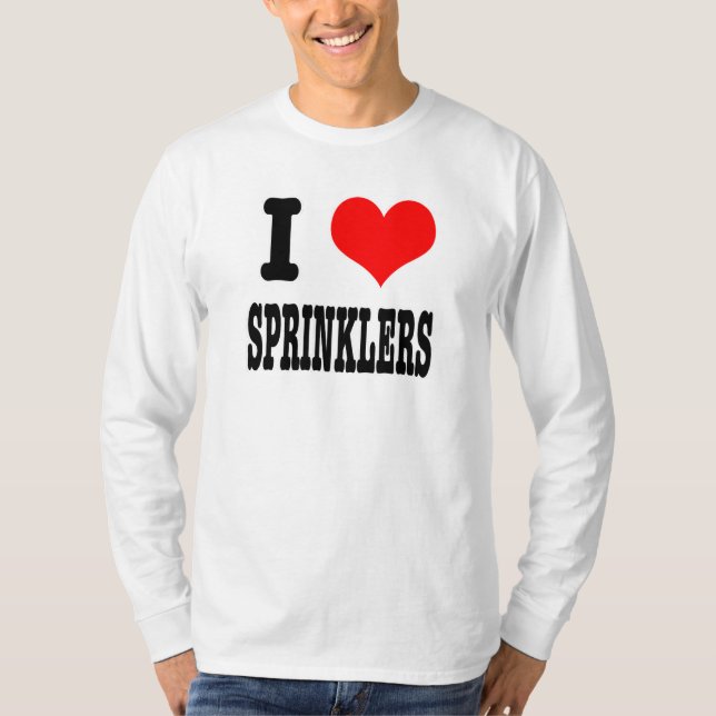 I HERZ (LIEBE) Sprinkler T-Shirt (Vorderseite)