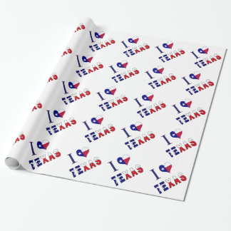 I (Herz) Liebe Texas Flag Geschenkpapier