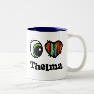 I Herz (Liebe) Thelma Zweifarbige Tasse