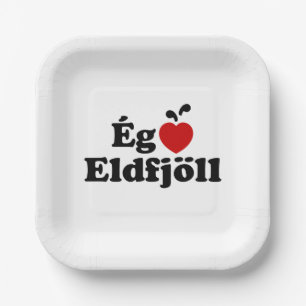 I Herz (Liebe) Vulkane [Ég Elska Eldfjöll] Pappteller
