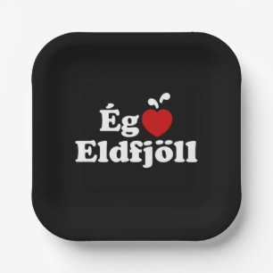 I Herz (Liebe) Vulkane [Ég Elska Eldfjöll] Pappteller