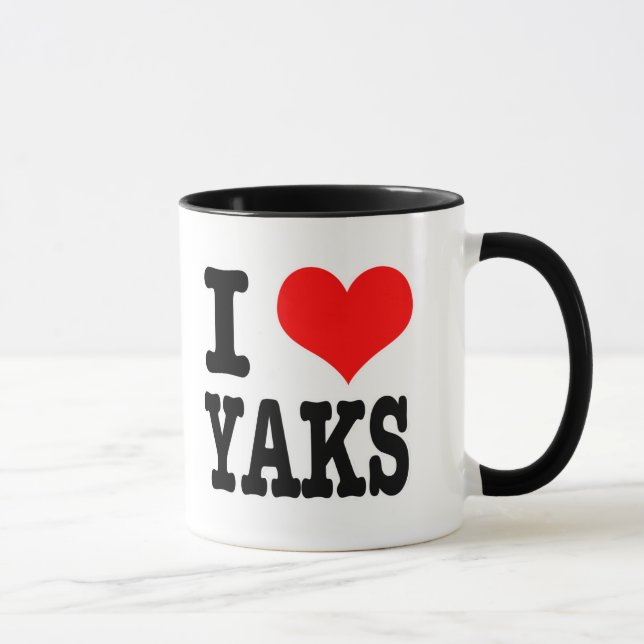 I HERZ (LIEBE) YAKS TASSE (Rechts)