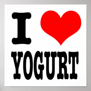 I HERZ (LIEBE) YOGURT POSTER