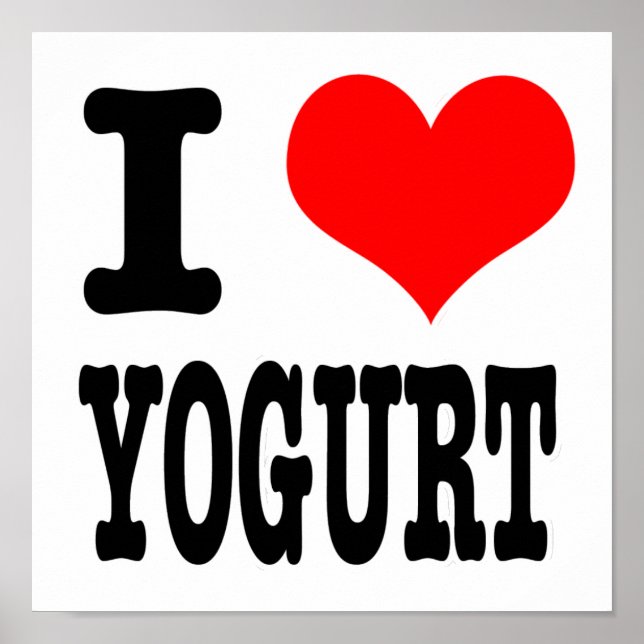 I HERZ (LIEBE) YOGURT POSTER (Vorne)