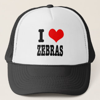 I HERZ (LIEBE) Zebras Truckerkappe
