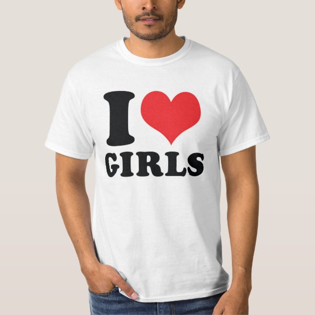 I Herz-/Liebemädchen T-Shirt (Vorderseite)