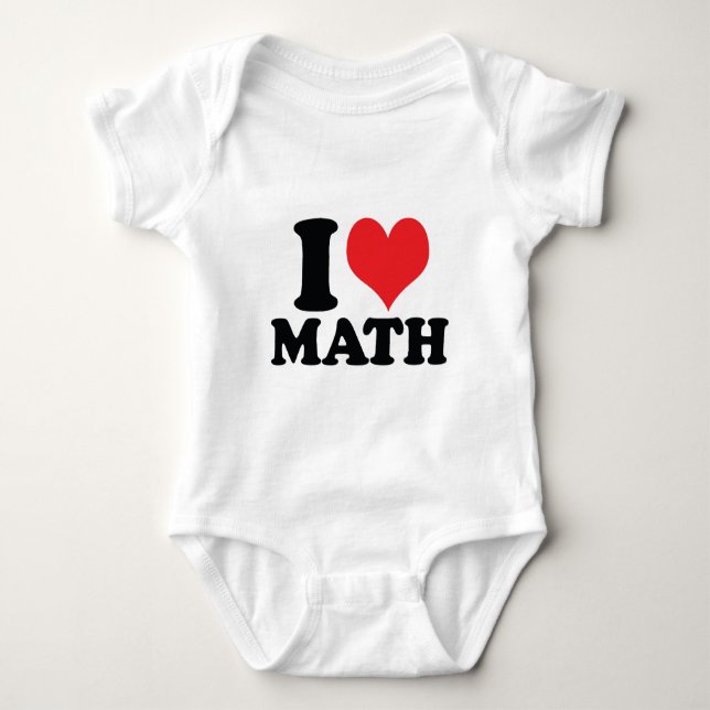 I Herz-/Liebemathe Baby Strampler (Vorderseite)
