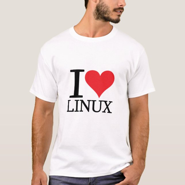 I Herz Linux T-Shirt (Vorderseite)