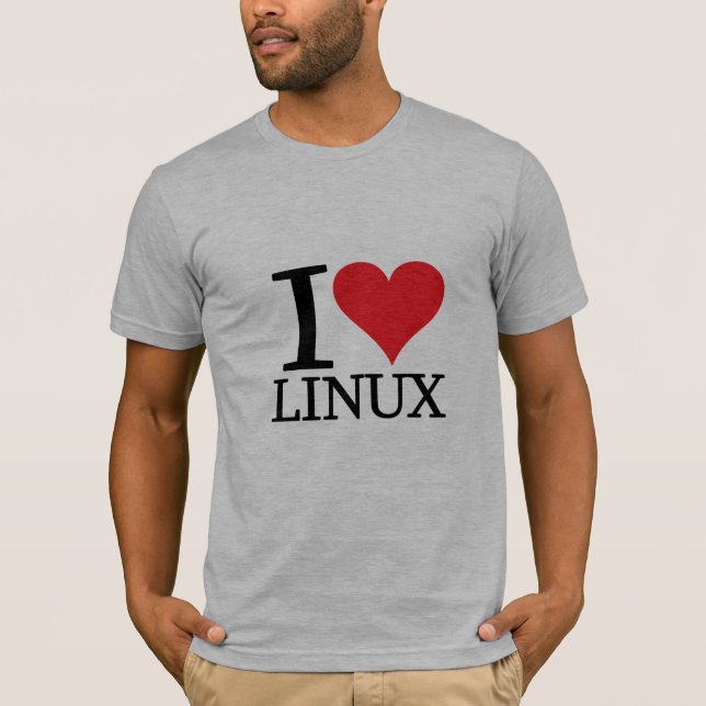 I Herz Linux T-Shirt (Vorderseite)