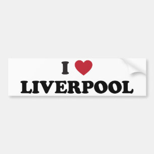 I Herz Liverpool England Autoaufkleber