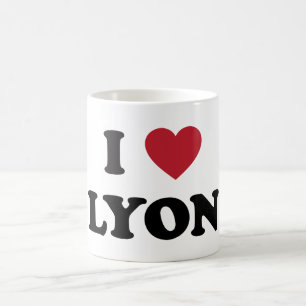 I Herz Lyon Frankreich Kaffeetasse