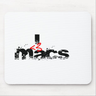 I Herz-Mac (rot) Mousepad
