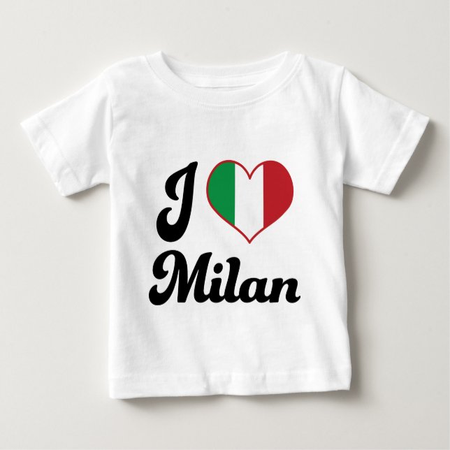 I Herz Mailand Italien (Liebe) Baby T-shirt (Vorderseite)