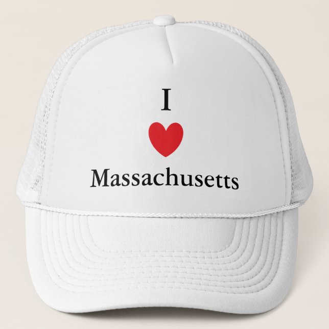 I Herz Massachusetts Truckerkappe (Vorderseite)