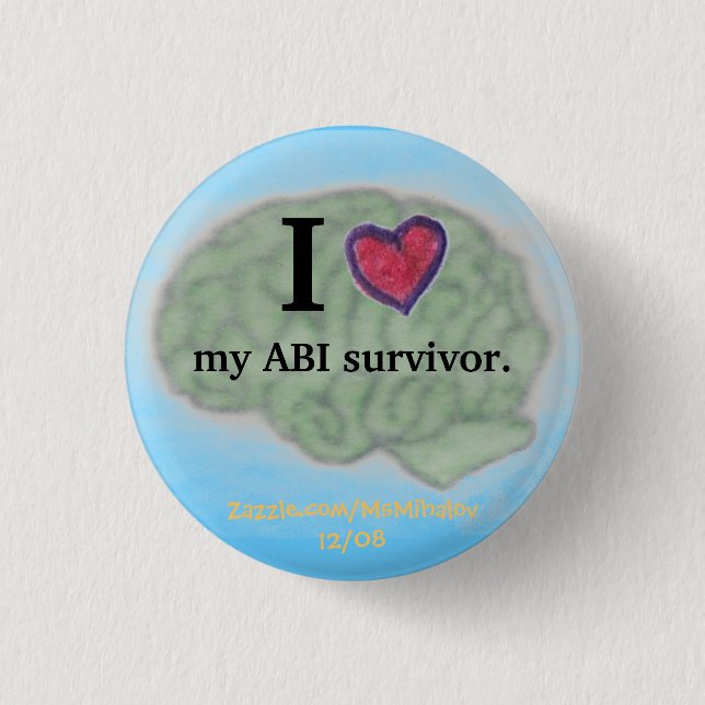 I [Herz] mein ABI-Überlebendknopf Button (Vorderseite)