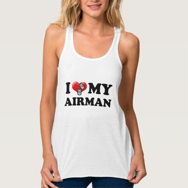 I (Herz) Mein Airman Tank Top (Vorderseite)