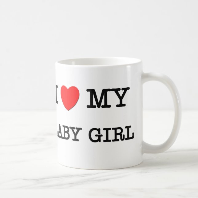 I Herz mein BABY Kaffeetasse (Rechts)