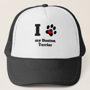 I Herz mein Boston Terrier Truckerkappe
