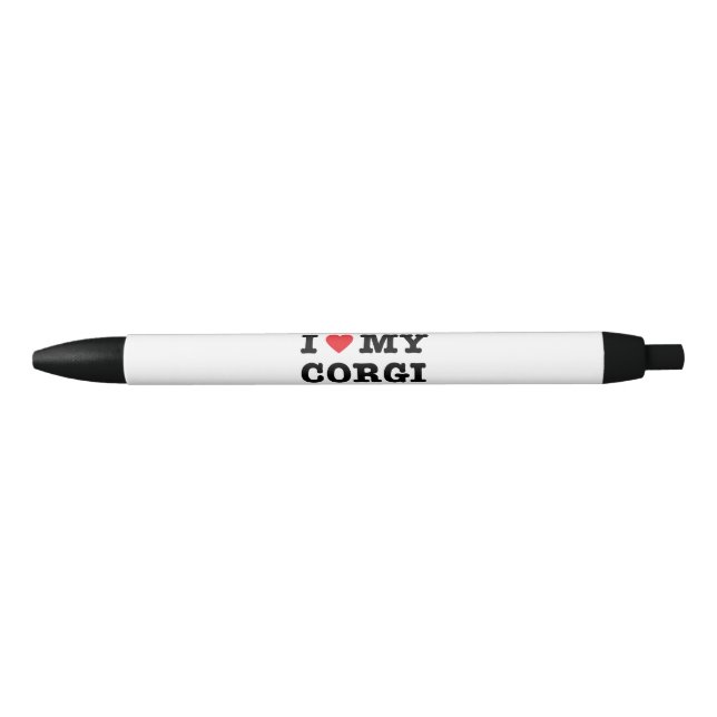 I Herz mein Corgi-Stift Kugelschreiber (Vorderseite)