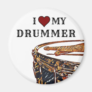 I *HERZ* MEIN DRUMMER-Trommel-Trommel-Trommel Magnet