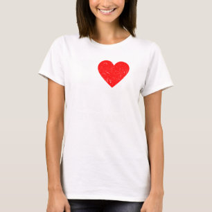 I Herz mein Ehemann-Schmutz (weißer Text) T-Shirt