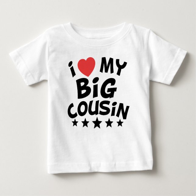 I Herz mein großer Cousin Baby T-shirt (Vorderseite)
