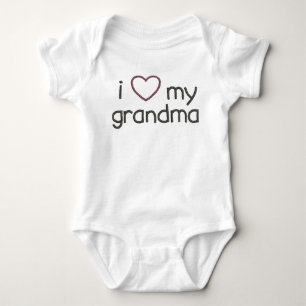 I Herz mein Großmutter-Bodysuit Baby Strampler