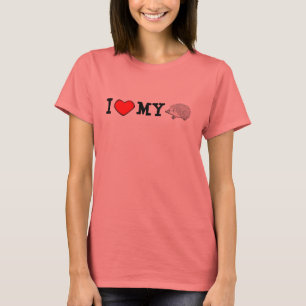 I Herz mein Igel Wecker-t T-Shirt