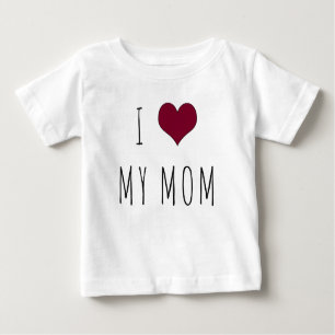 I Herz mein Mama-Säuglings-T - Shirt