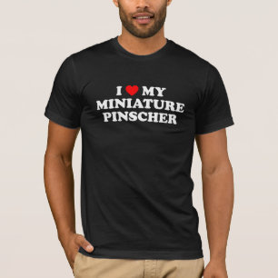 I Herz mein Miniaturpinscher-Dunkelheits-T - Shirt