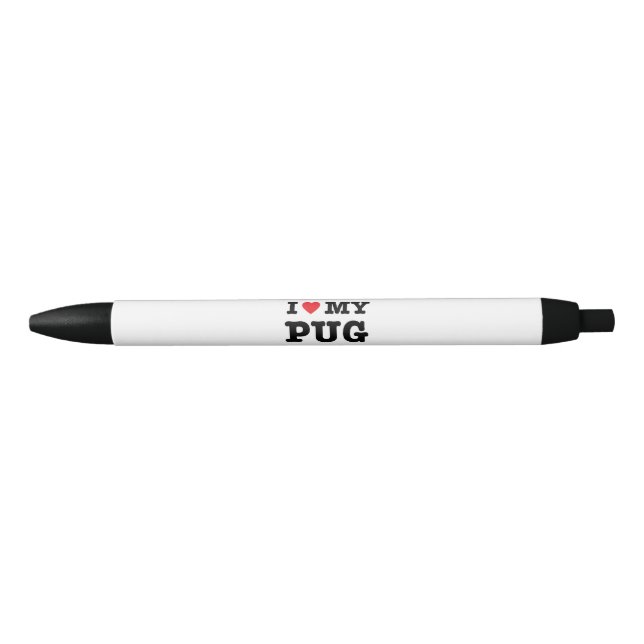 I Herz mein Mops-Stift Kugelschreiber (Vorderseite)
