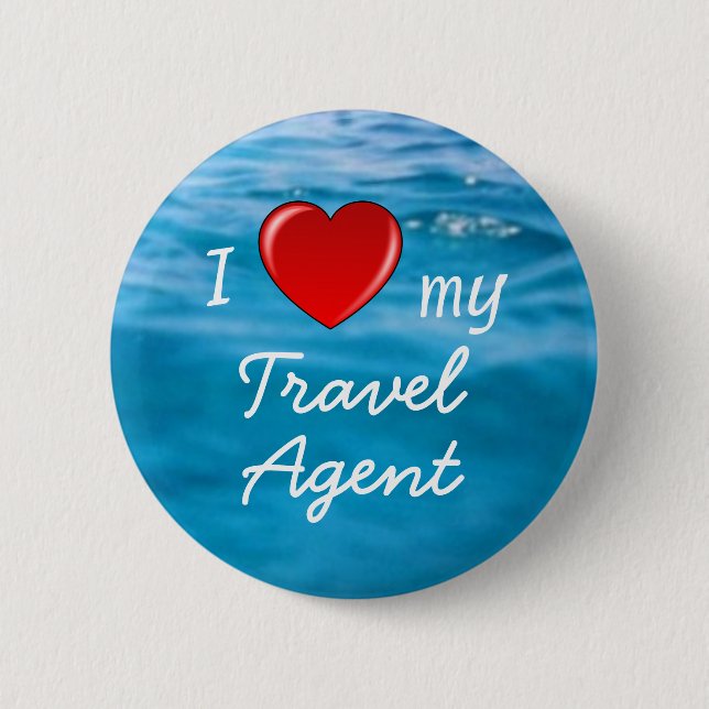 I Herz mein Reise-Agent Button (Vorderseite)