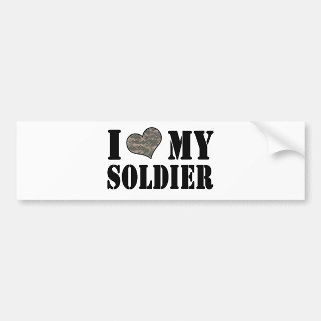 I Herz mein Soldat Autoaufkleber (Vorne)