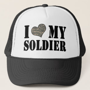 I Herz mein Soldat-Hut Truckerkappe