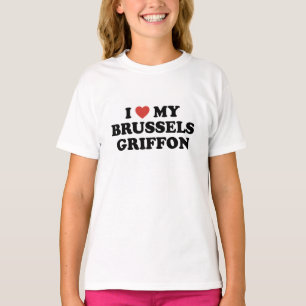I Herz mein T - Shirt Brüssels Griffon