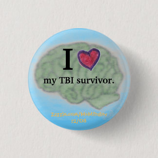 I [Herz] mein TBI Überlebendknopf Button