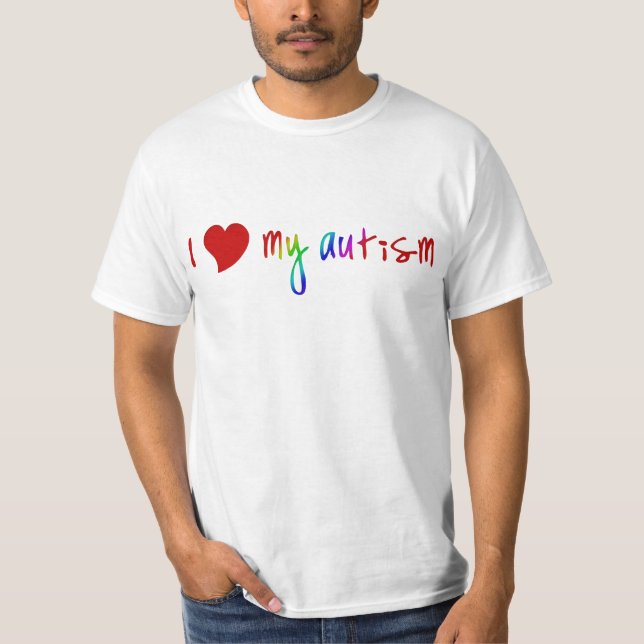 I Herz meine Autismus-Shirts T-Shirt (Vorderseite)
