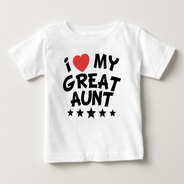 I Herz meine Großtante Baby T-shirt (Vorderseite)