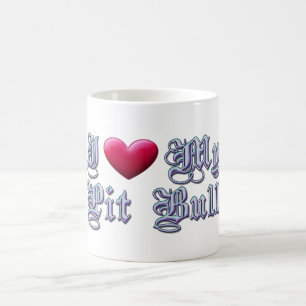 I Herz meine Gruben-Stier-Tasse Tasse
