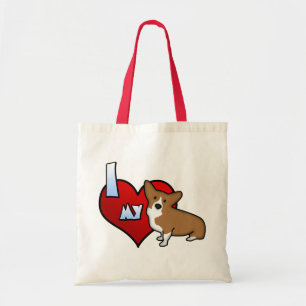 I Herz meine Pembroke-Walisercorgi-Taschen-Tasche Tragetasche