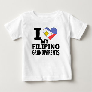 I Herz meine philippinischen Großeltern Baby T-shirt