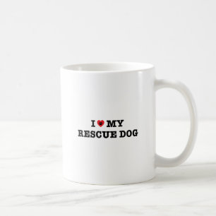 I Herz meine Rettungs-Hundekaffee-Tasse Tasse