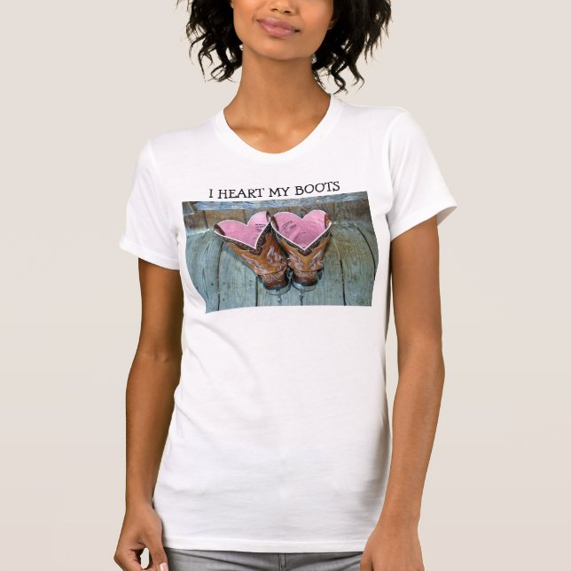 I HERZ meine Stiefel T-Shirt (Vorderseite)
