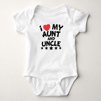 I Herz meine Tante und Onkel Baby Strampler