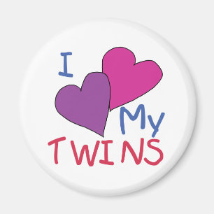 I Herz meine Zwillinge Magnet