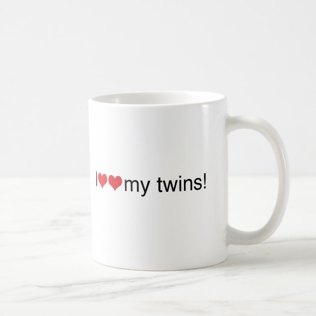 I Herz meine Zwillinge Tasse (Rechts)