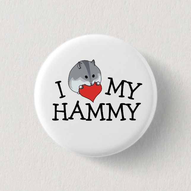 I Herz meines Hammy Russe-Campbell Zwerg Button (Vorderseite)