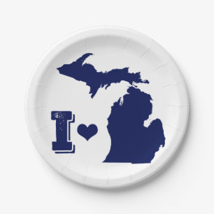 I Herz Michigan Pappteller